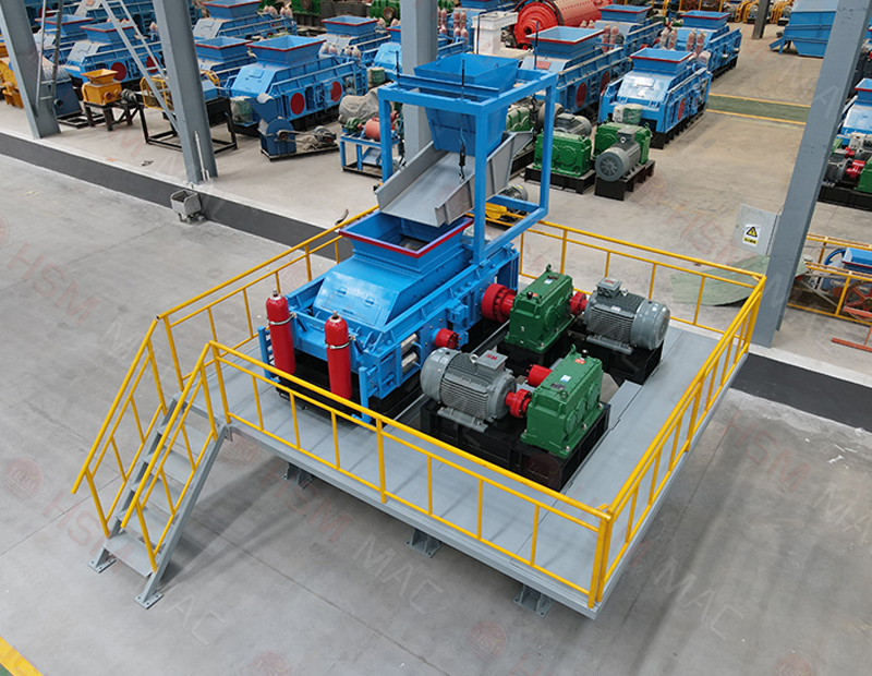 處理鋁礬土用液壓對輥制砂機出料穩(wěn)在1-5mm,干濕都可